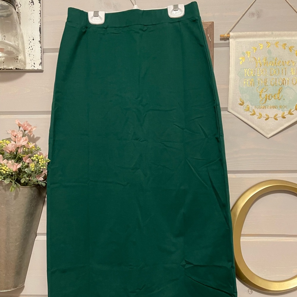 Long solid colored skirt
